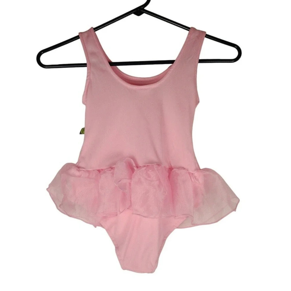 Dollie & Me Pink Lace Ballet Leotard Tutu Dress Toddler Girl Size S